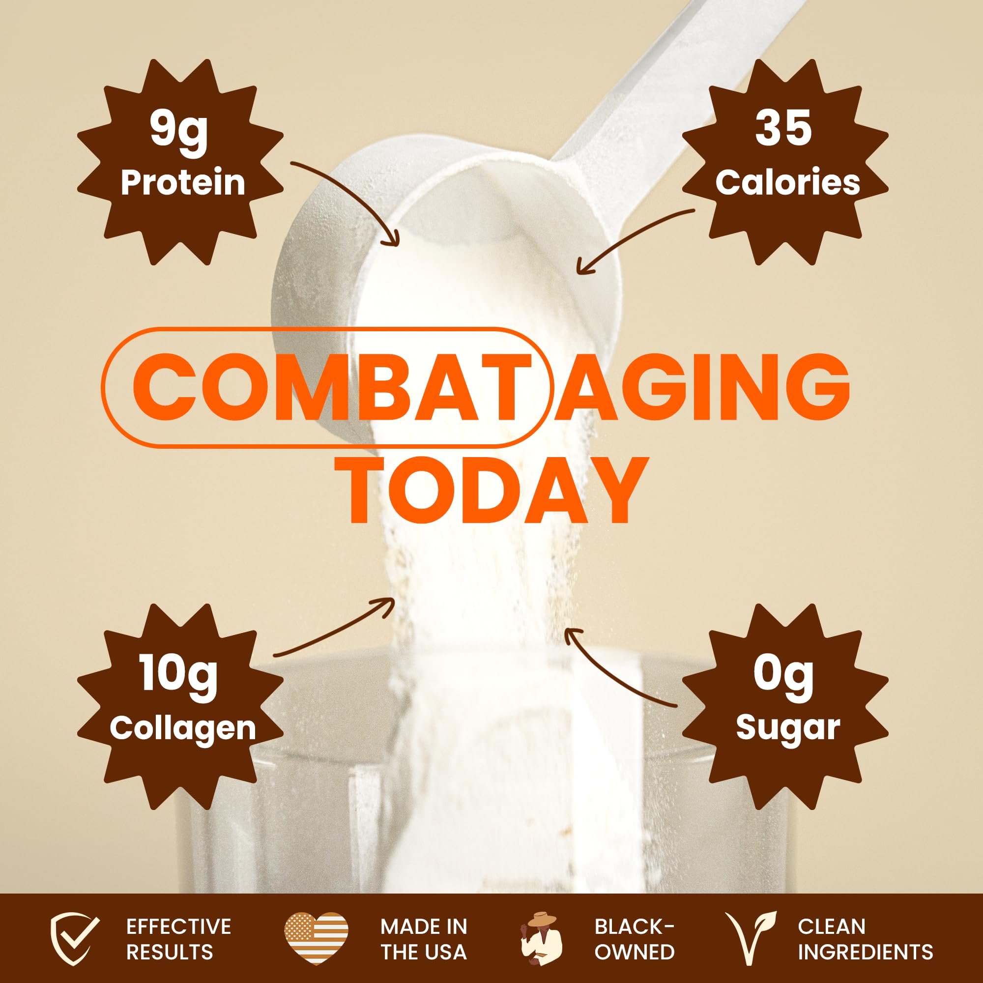 Black Girl Vitamins collagen powder mixed into coffee for easy daily routine.