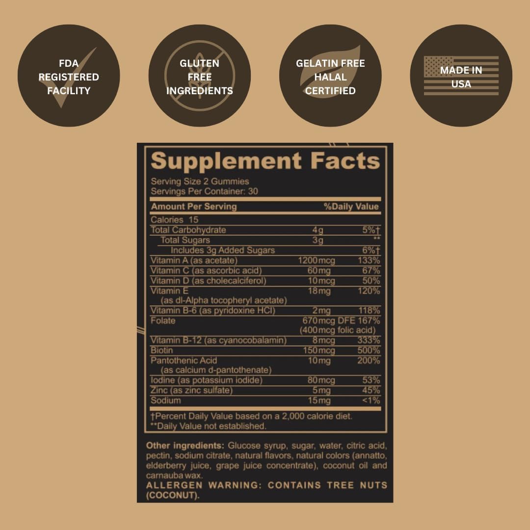 Black Girl Vitamins immunity and energy support from Vitamin D3 and multivitamin.
