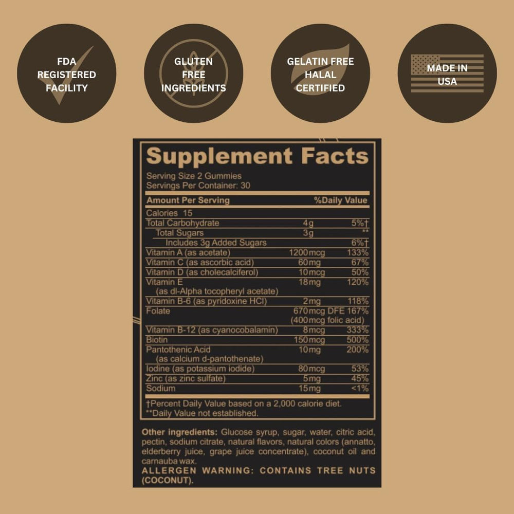 Black Girl Vitamins immunity and energy support from Vitamin D3 and multivitamin.