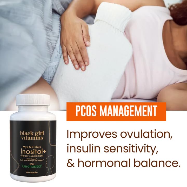 Black Girl Vitamins Inositol capsules ready to swallow for daily routine.