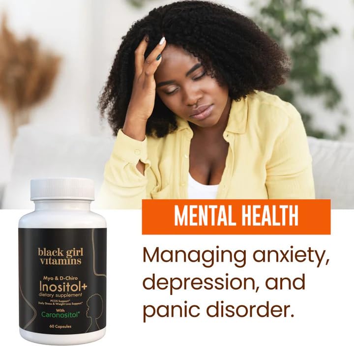 Black Girl Vitamins Inositol packaging promoting mindful everyday wellness.