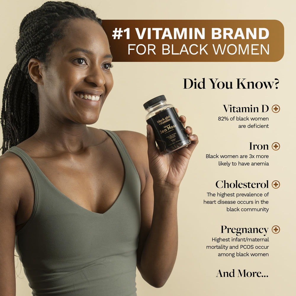 Black Girl Vitamins Irish Sea Moss Gummies lifestyle use on the go.