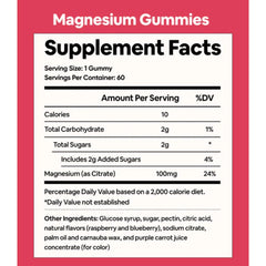 Black Girl Vitamins magnesium gummies packaging front highlighting vegan and gluten-free formula.