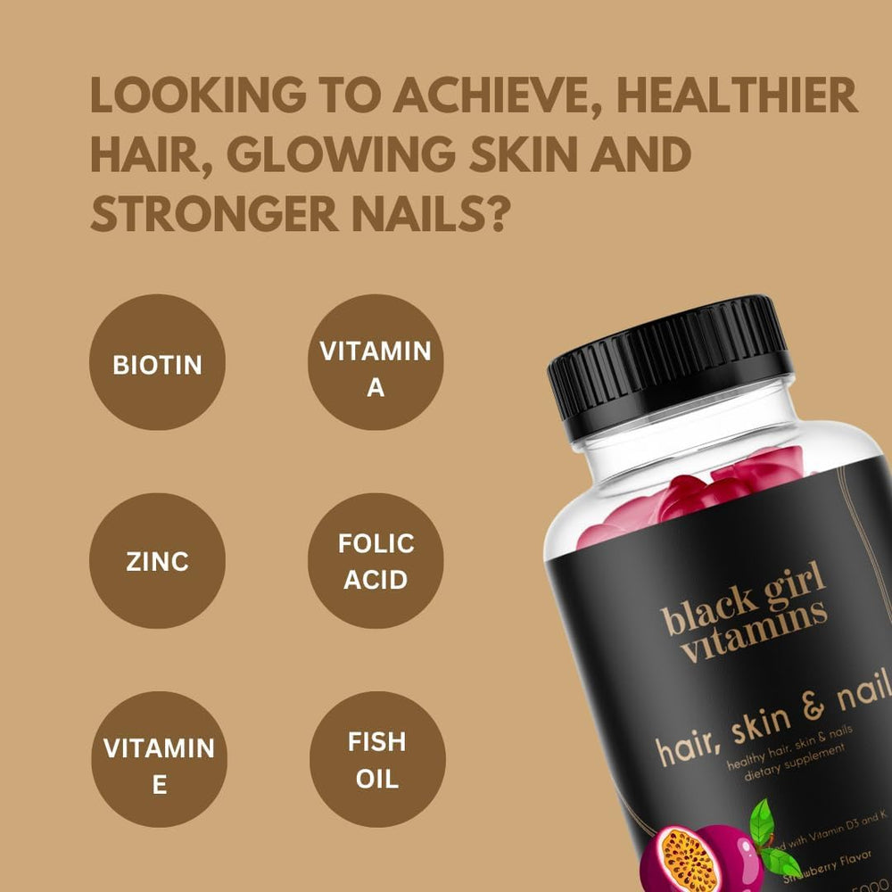 Black Girl Vitamins gluten-free packaging suitable for dietary needs.