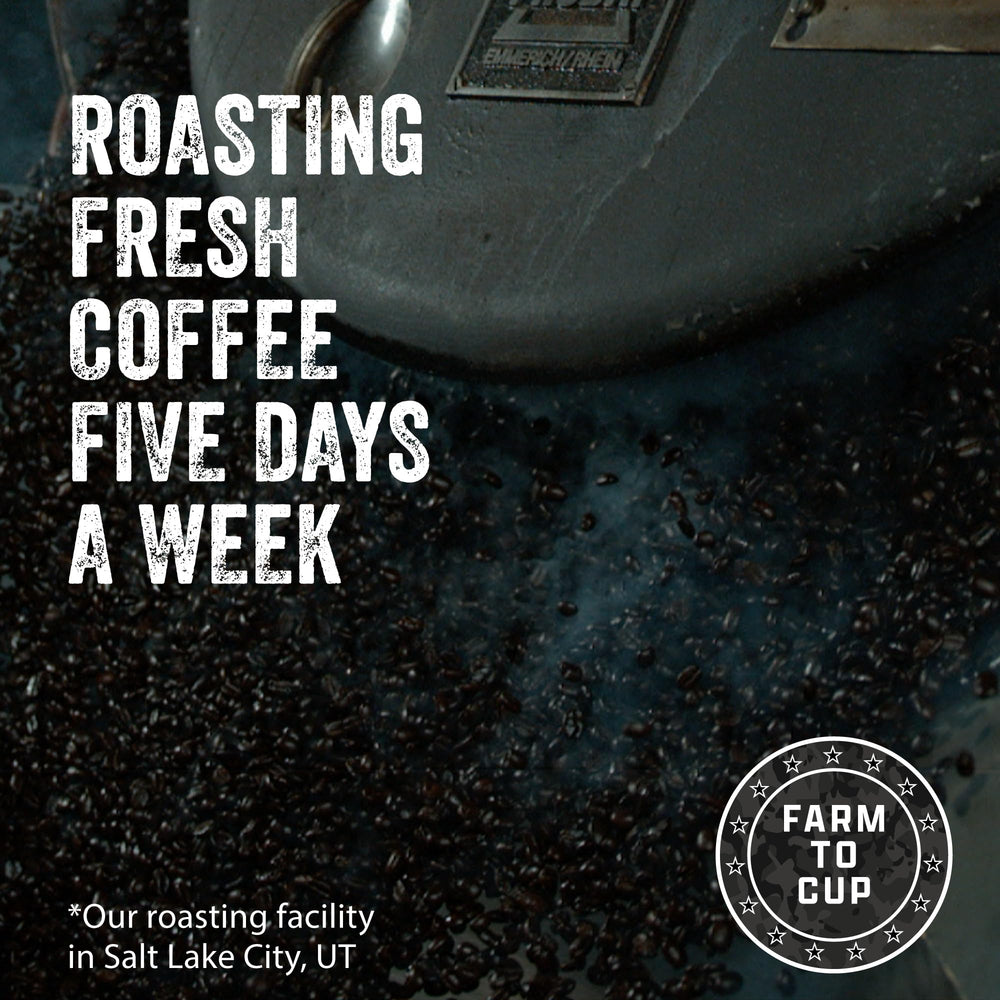 Flavor notes of black currant, molasses, and orange in dark roast