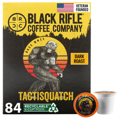 BRCC Tactisquatch dark roast K-Cups, 84-count pack for bold mornings