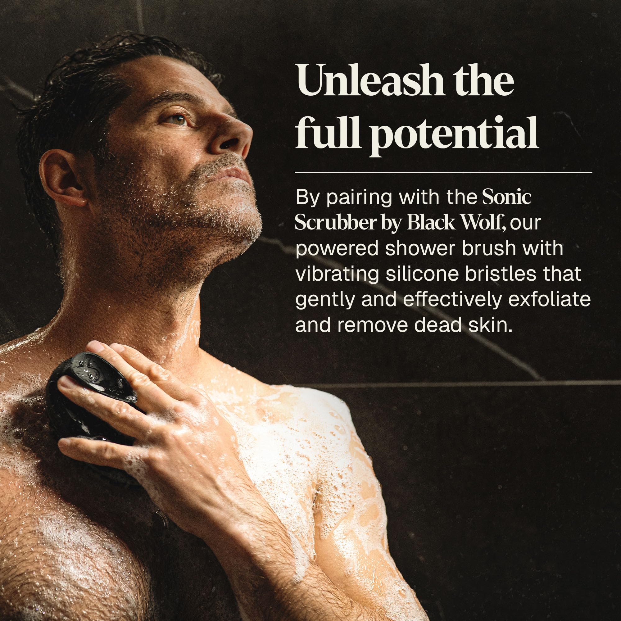 Black Wolf blue sage citrus scent conveys masculine freshness.
