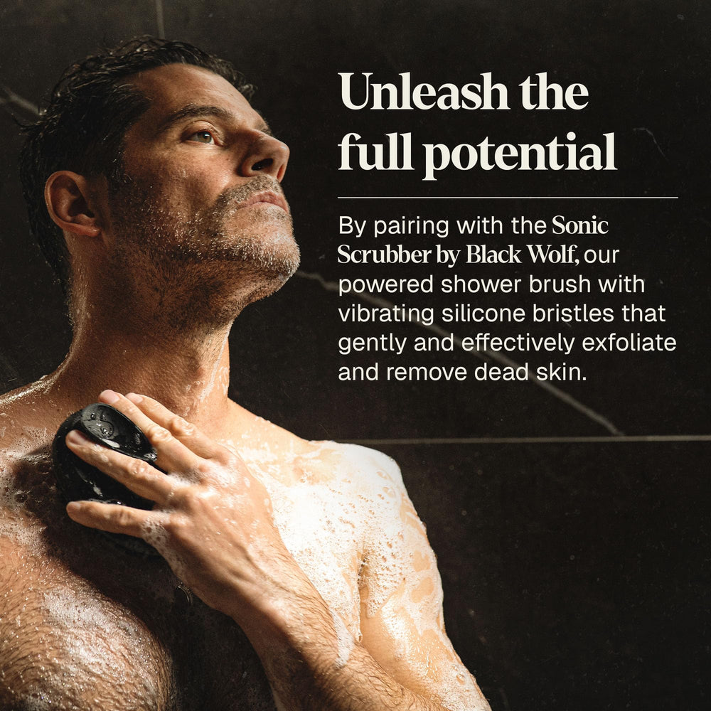 Black Wolf blue sage citrus scent conveys masculine freshness.