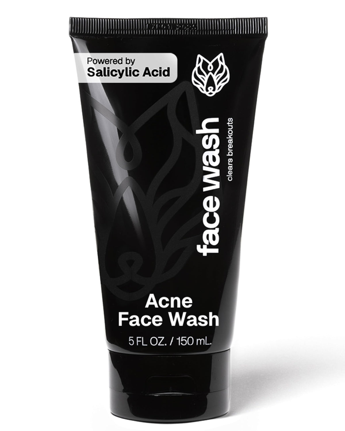 Black Wolf Charcoal Face Wash bottle showing deep cleansing for clearer, oil-free skin.