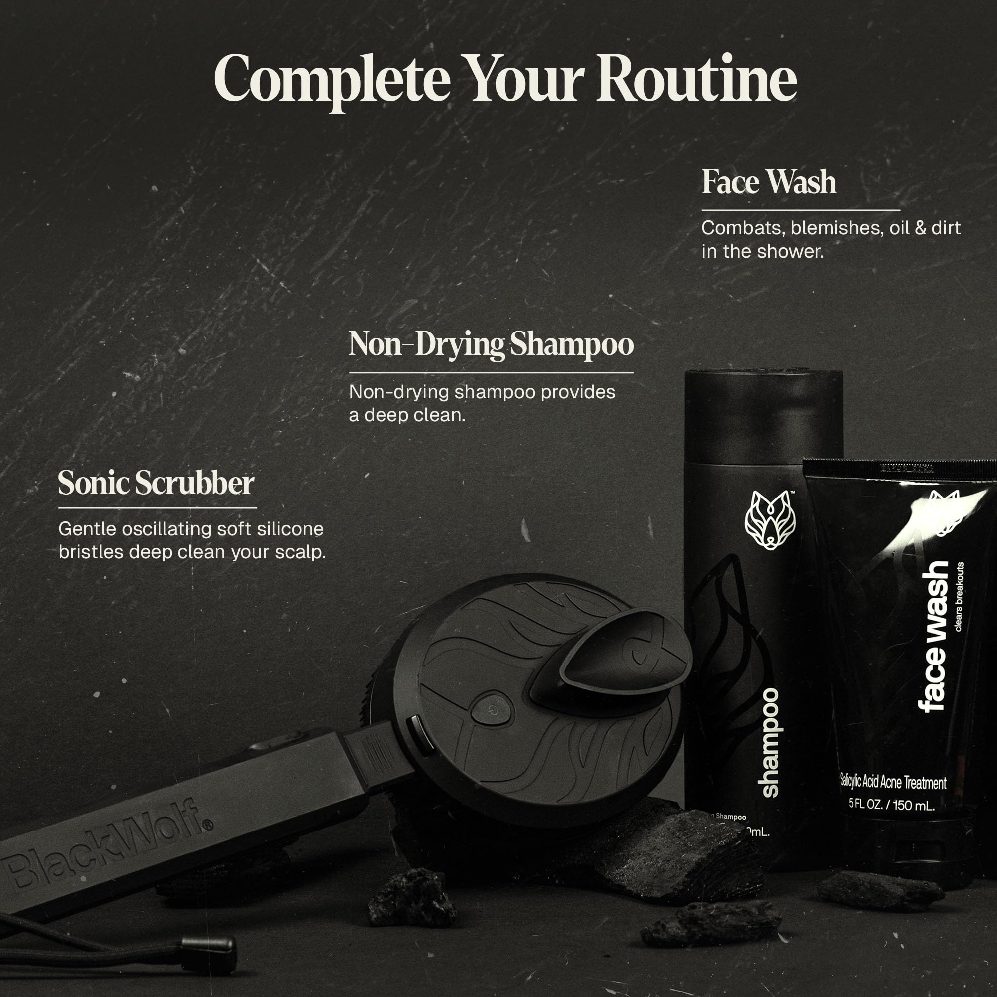 Black Wolf cruelty-free paraben-free formula supports everyday grooming
