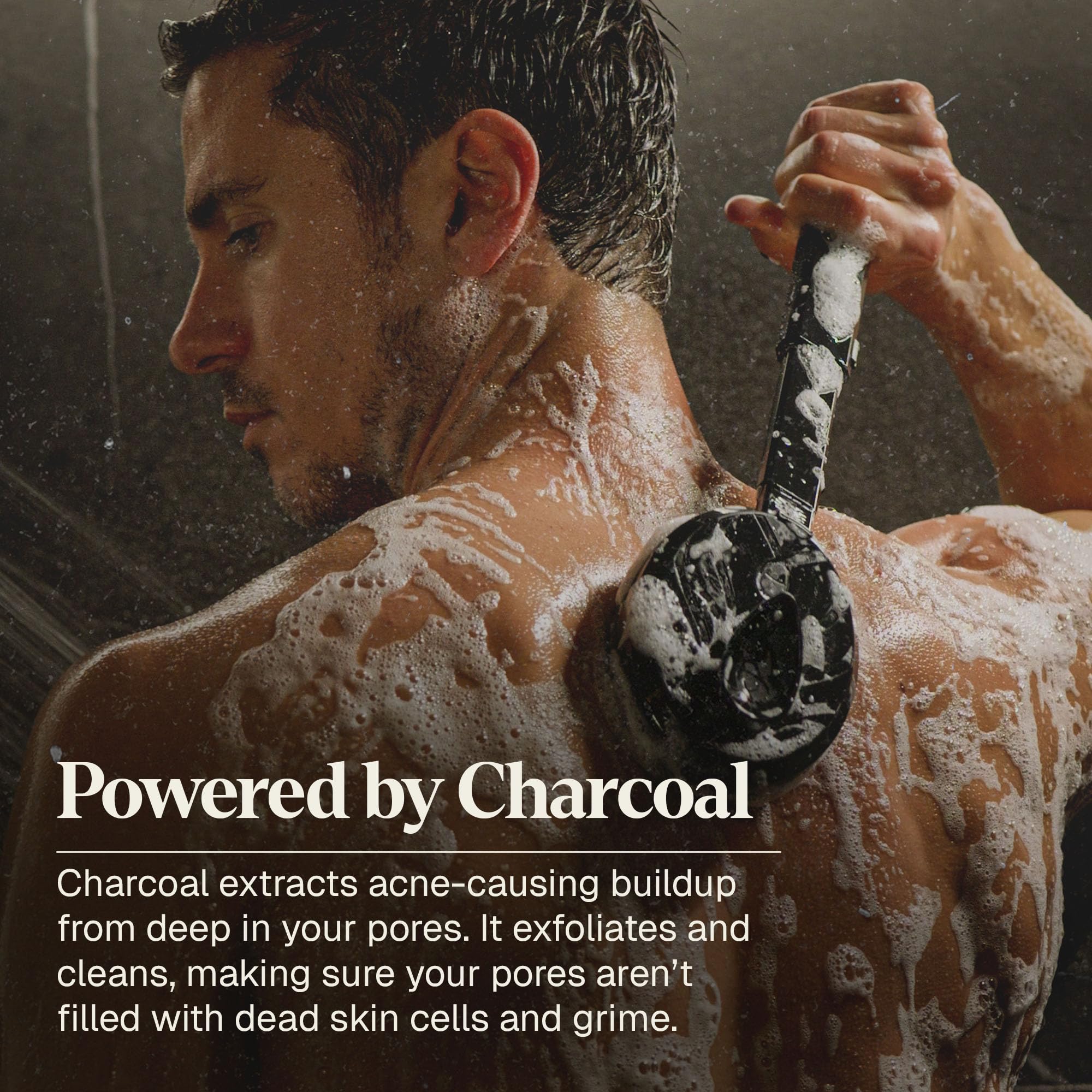 Black Wolf cucumber-derived formula visual hints soothing, balanced skin after use.