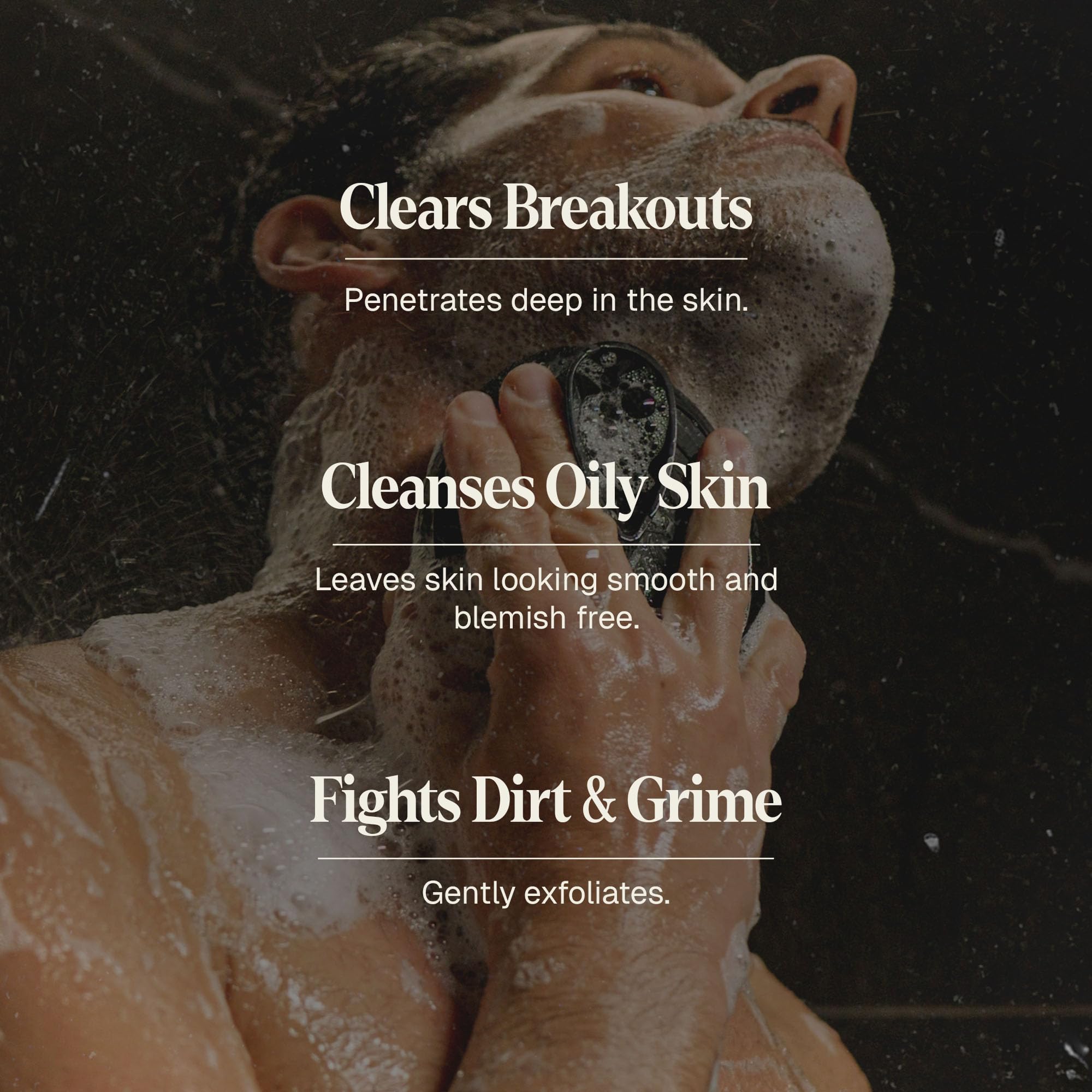 Black Wolf Pore Clearing close-up showing refined pores and clean skin.