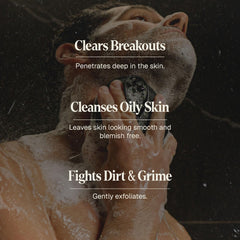 Black Wolf Pore Clearing close-up showing refined pores and clean skin.