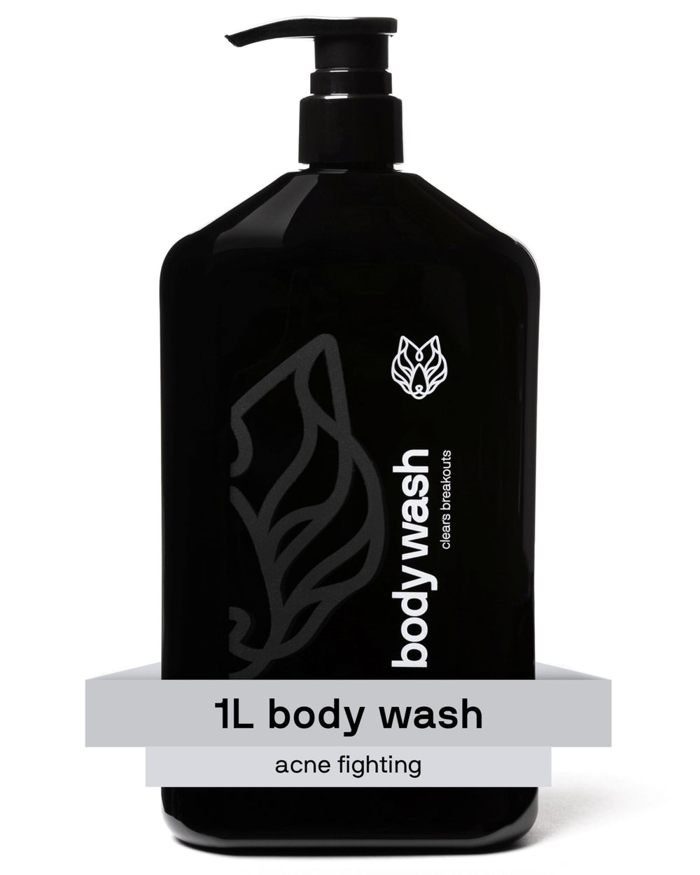 Black Wolf Salicylic Acid Body Wash bottle for a deep, refreshing cleanse.