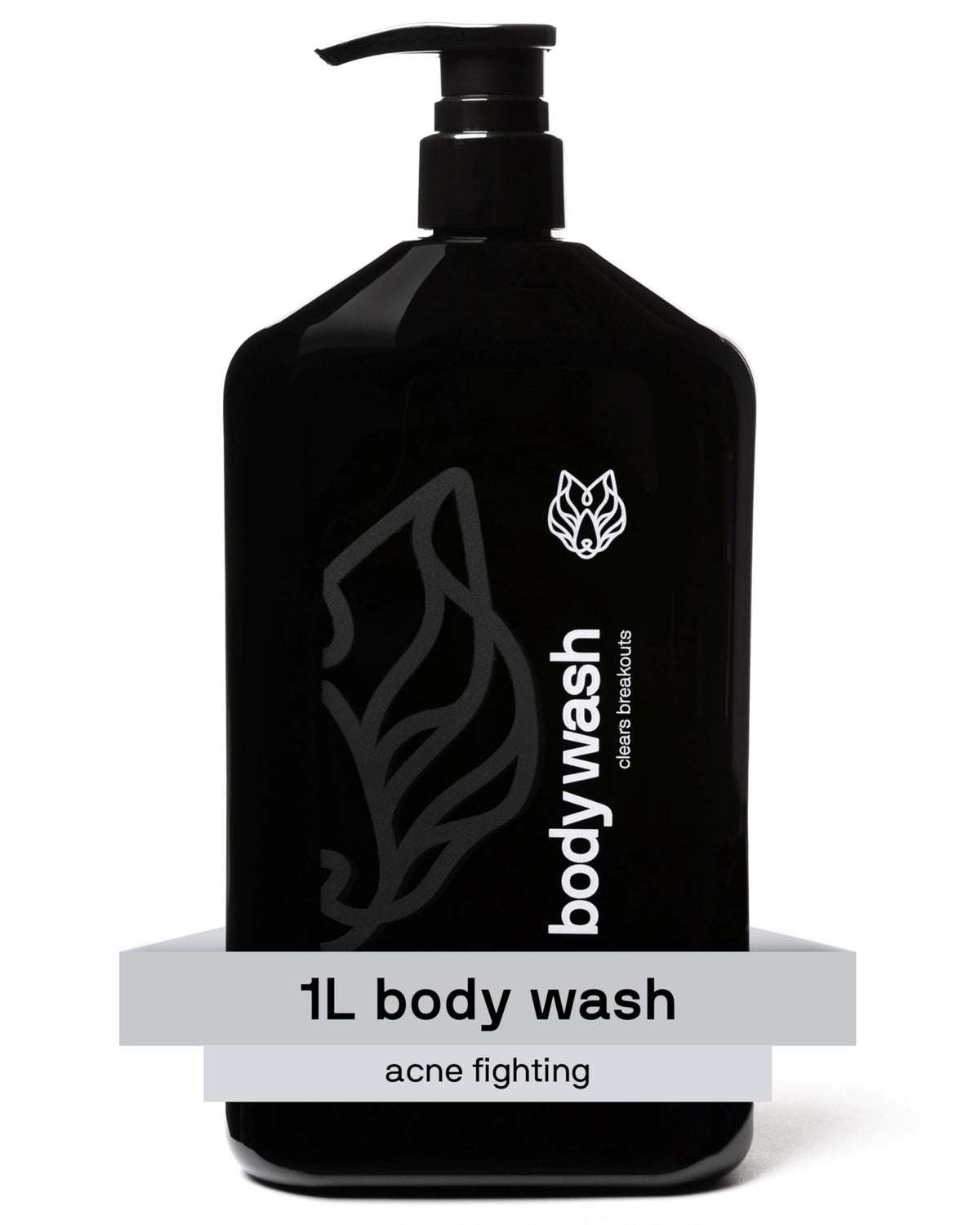 Black Wolf Salicylic Acid Body Wash bottle for a deep, refreshing cleanse.