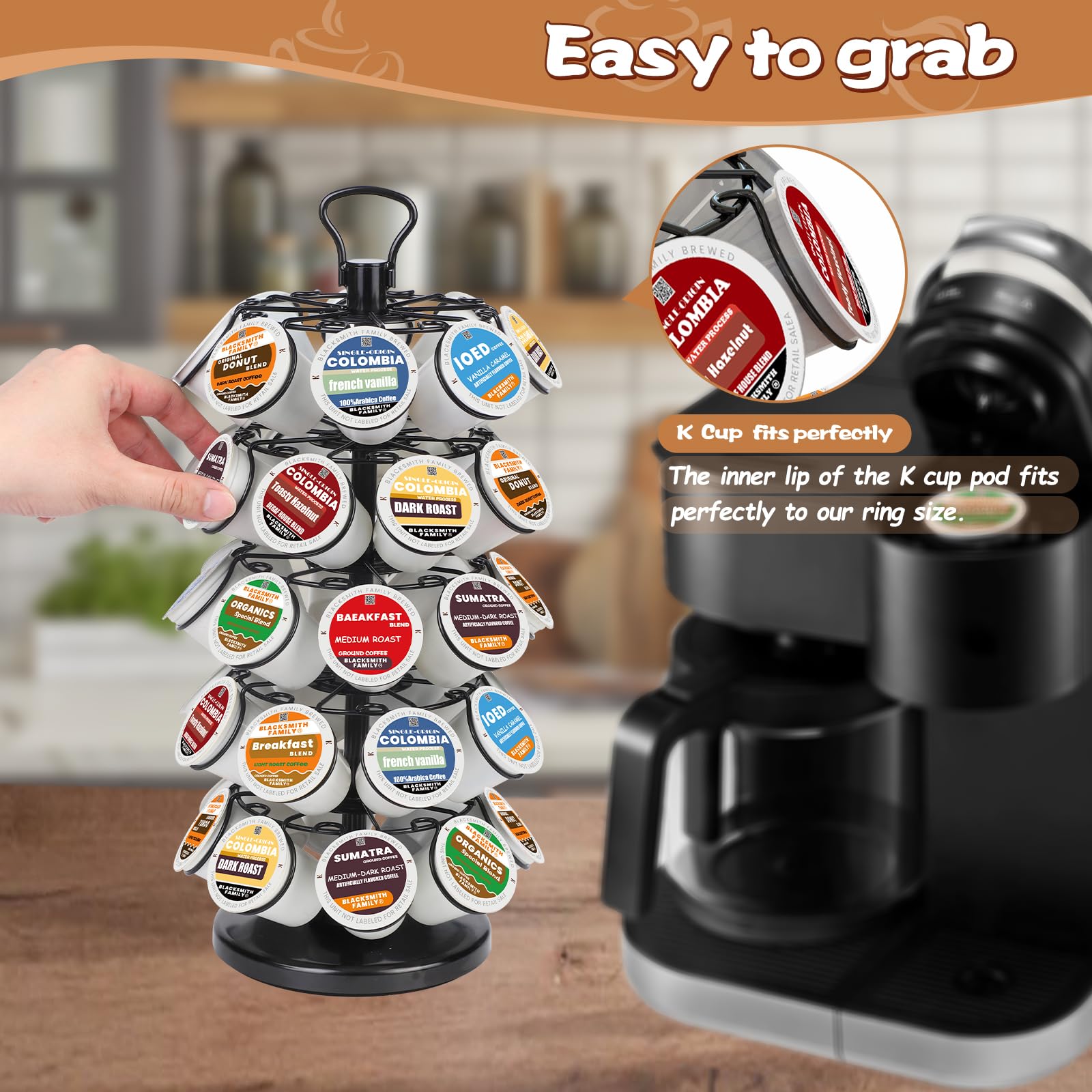Deluxe metal construction adds durability for daily use.