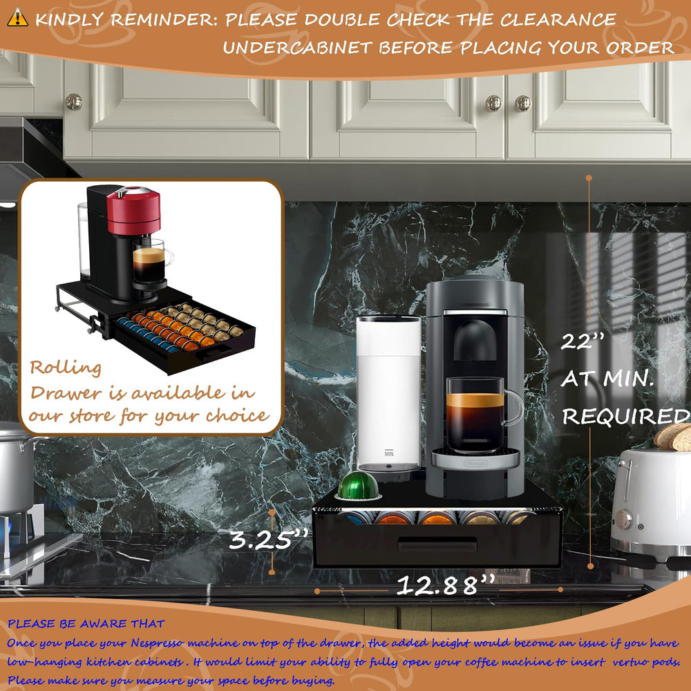 BLACKSMITH FAMILY Vertuo pod holder stores up to 75 small Vertuo pods