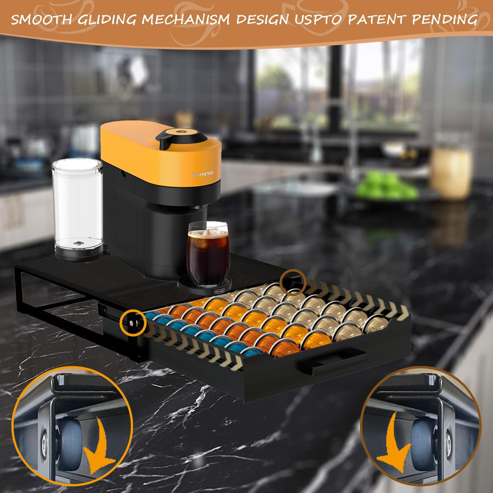 BLACKSMITH FAMILY Vertuo pod holder compact design saves countertop space