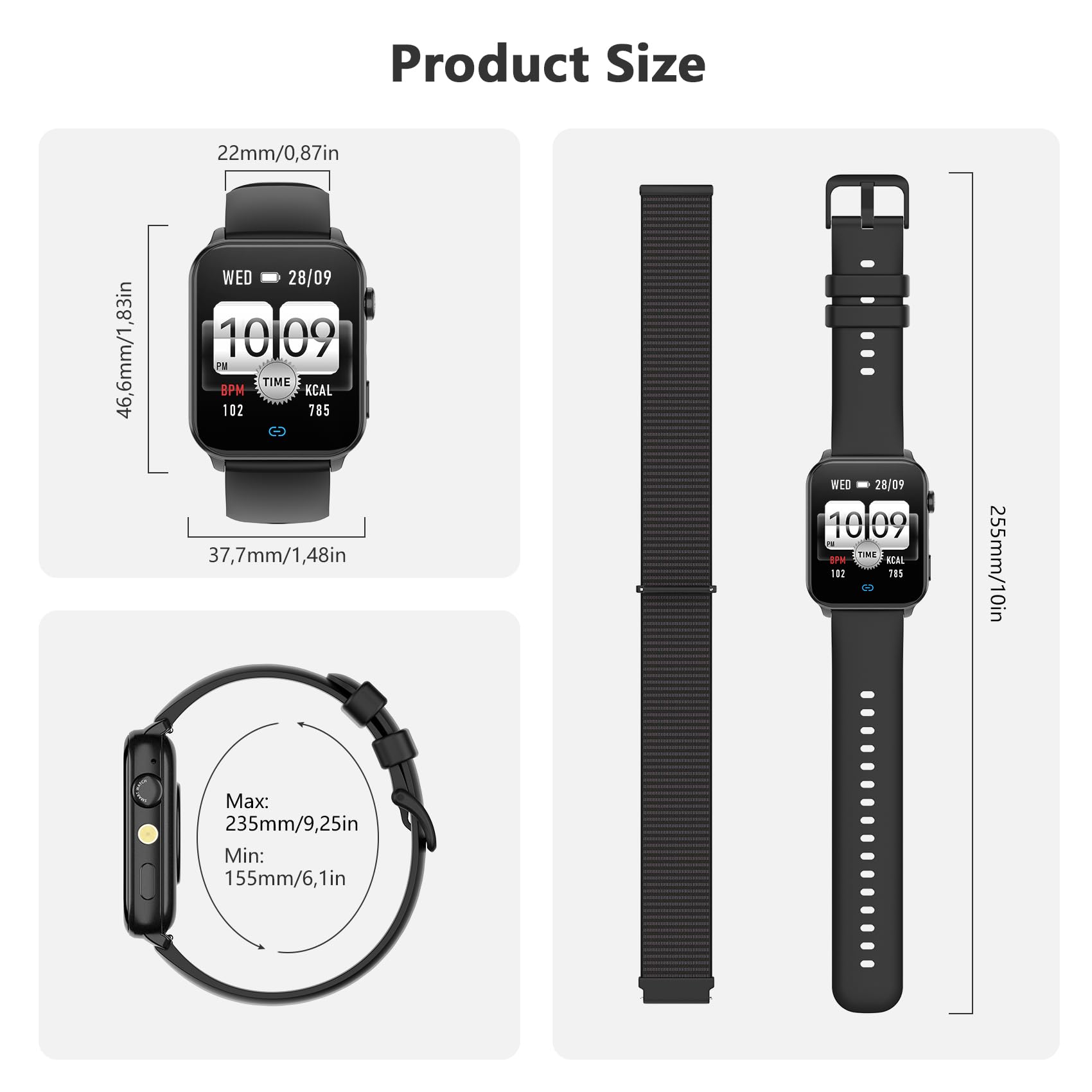 Blackview smart watch supports 100+ sports modes with GPS route tracking.