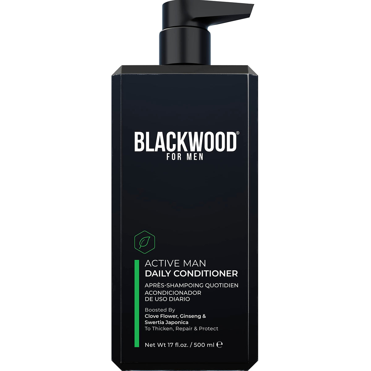 Blackwood For Men Active Man Conditioner bottle for daily nourishment and smoother hair.