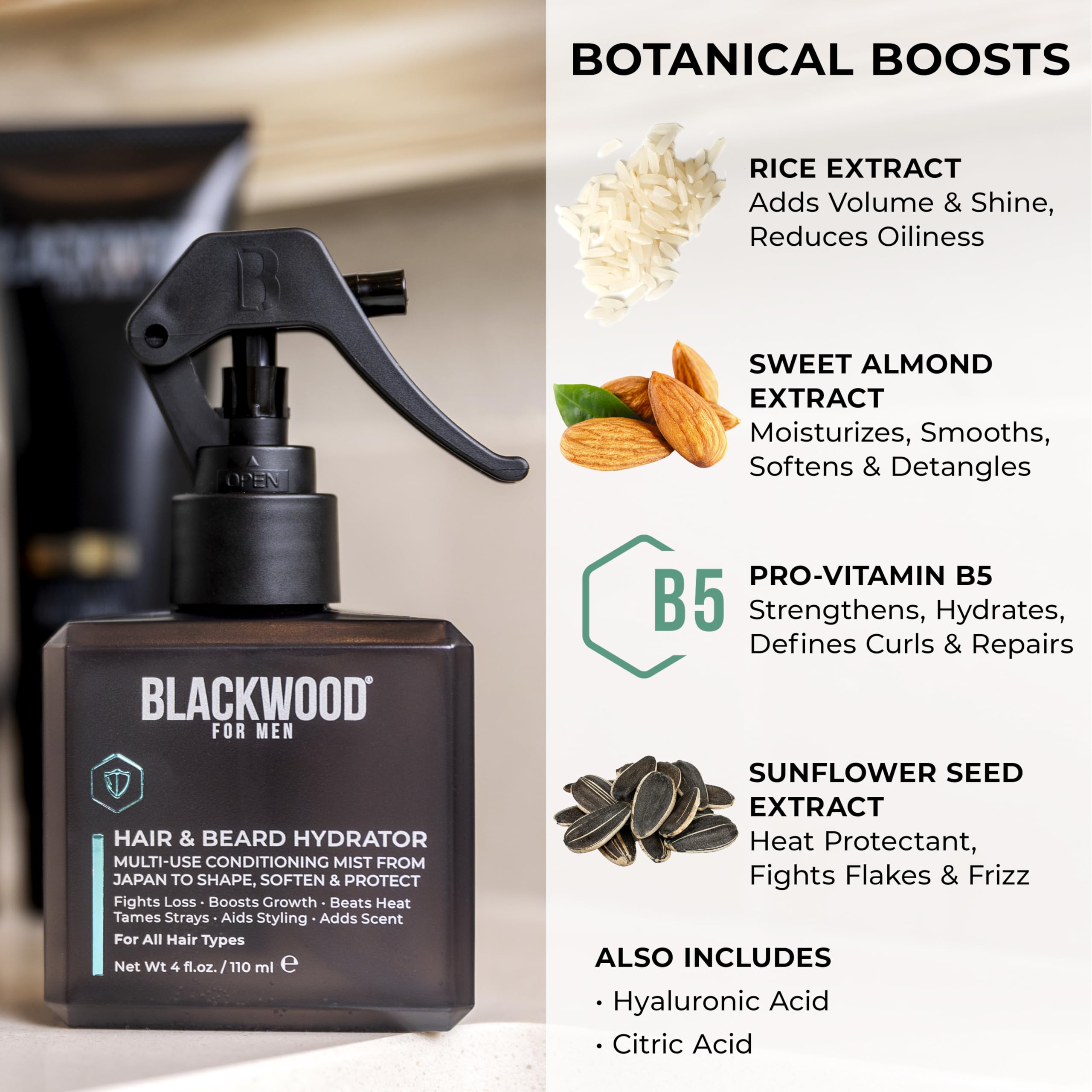 Blackwood For Men hair softness from natural botanicals and lightweight conditioning