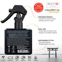 Blackwood For Men spray application on beard for softer, more manageable styling
