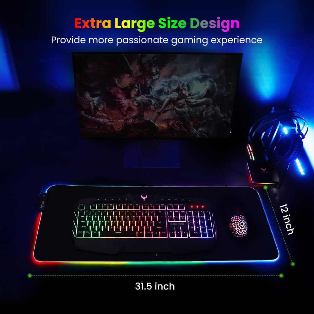 BladeHawks spacious desk-ready design fits keyboard and peripherals for an organized setup.