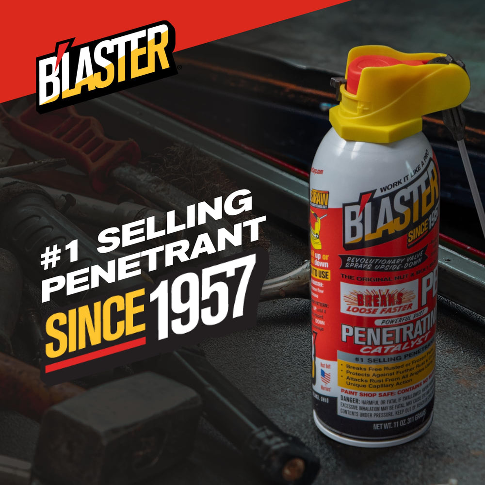 Blaster PB spray helps reduce downtime by freeing rusted components.