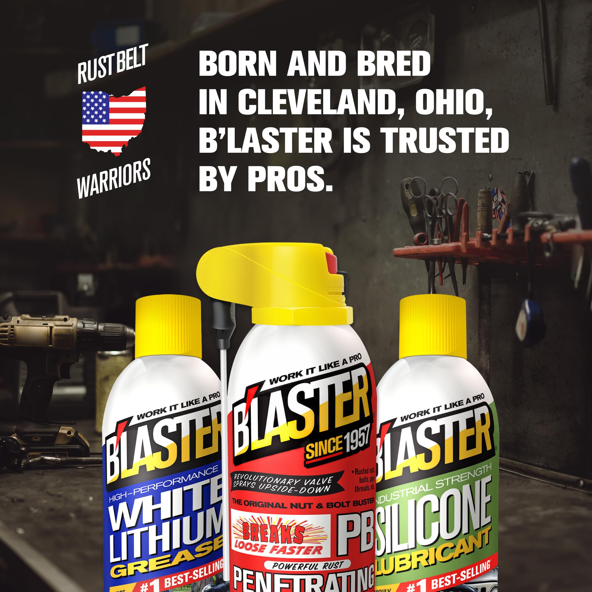 Blaster PB rust-removal and lubrication solution for daily use.