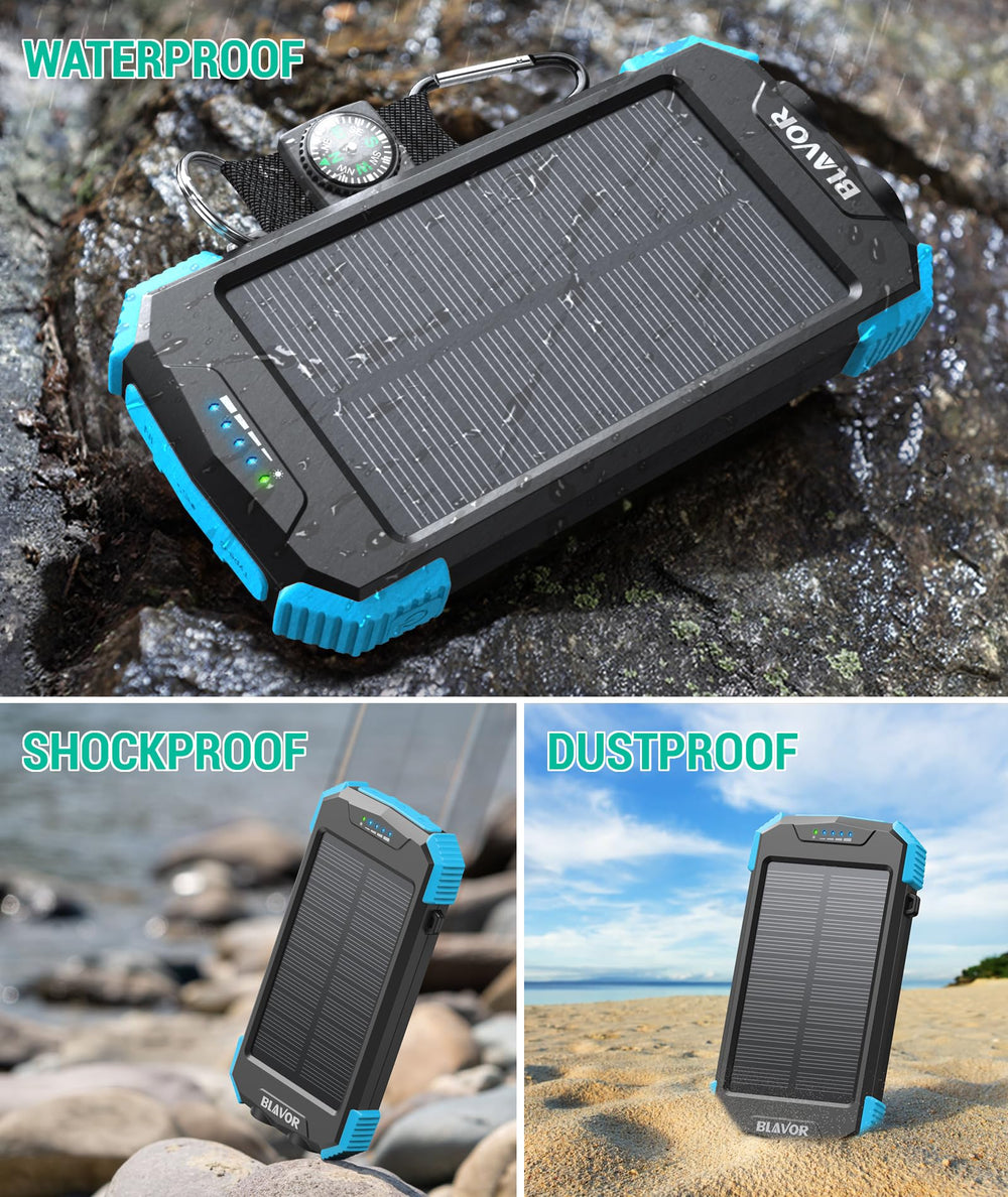 BLAVOR dual flashlight feature provides bright lighting for night outdoor use.