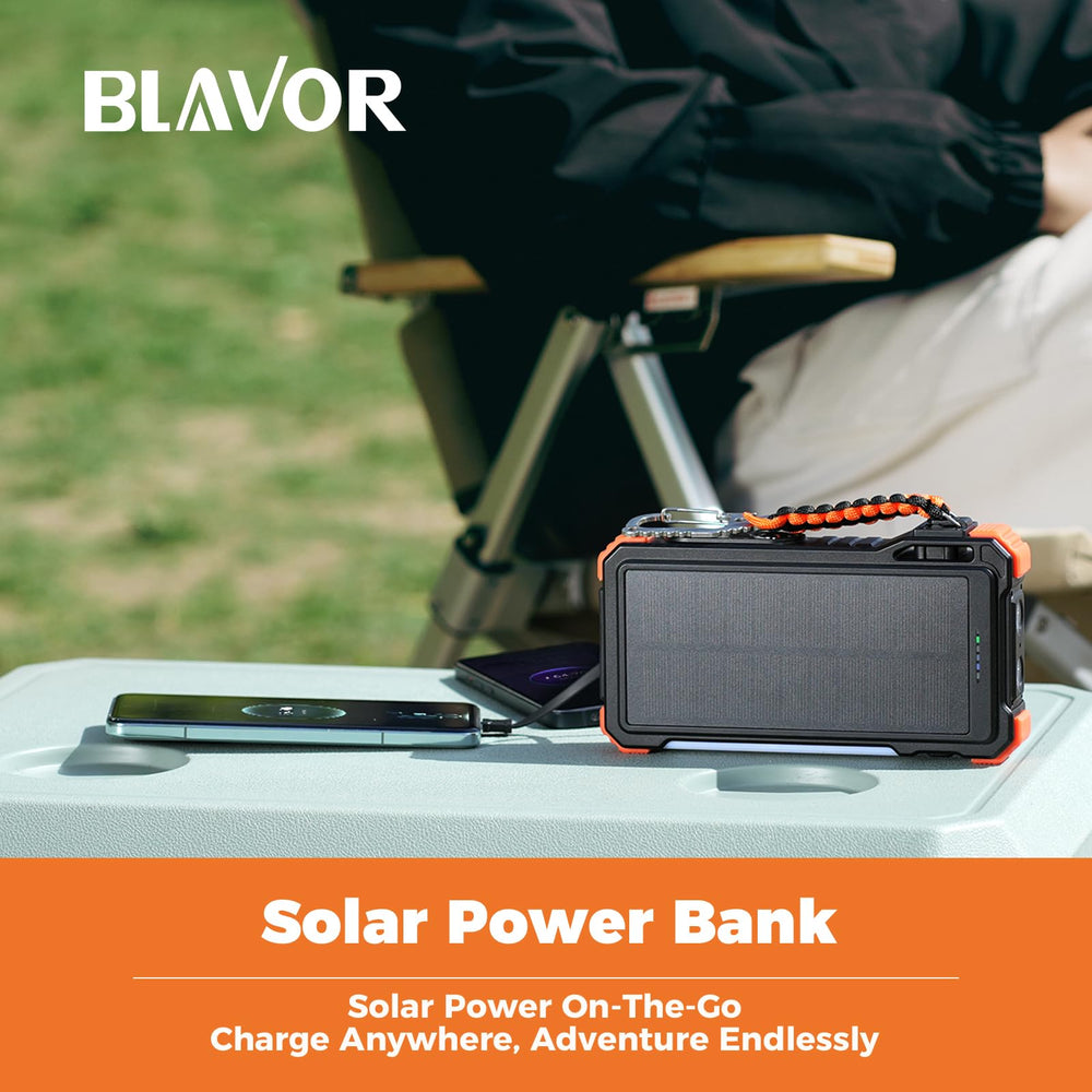 BLAVOR multi-device charging outdoors ideal for trips