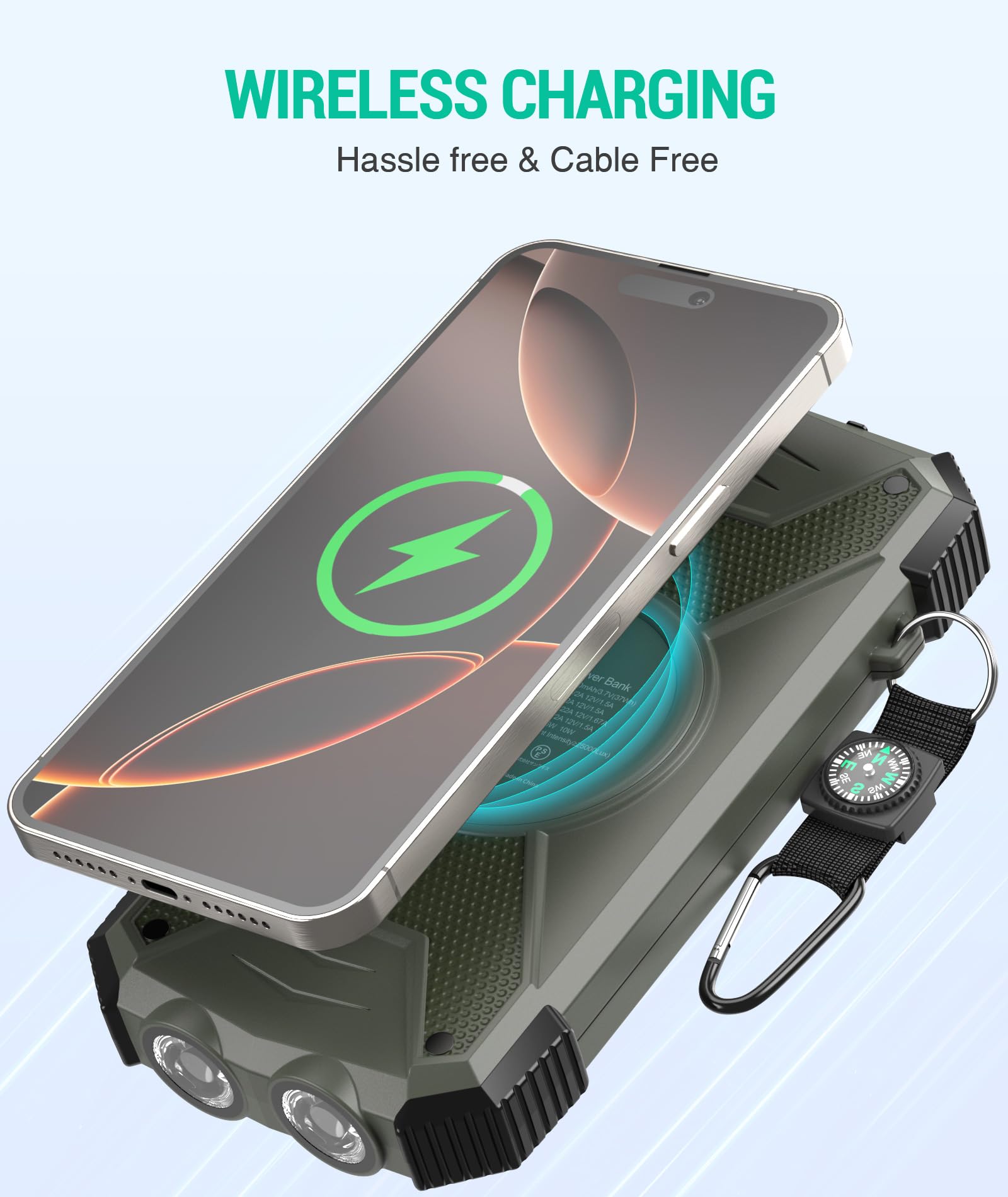 BLAVOR solar panel charging outdoors for rapid recharging in sunlight.