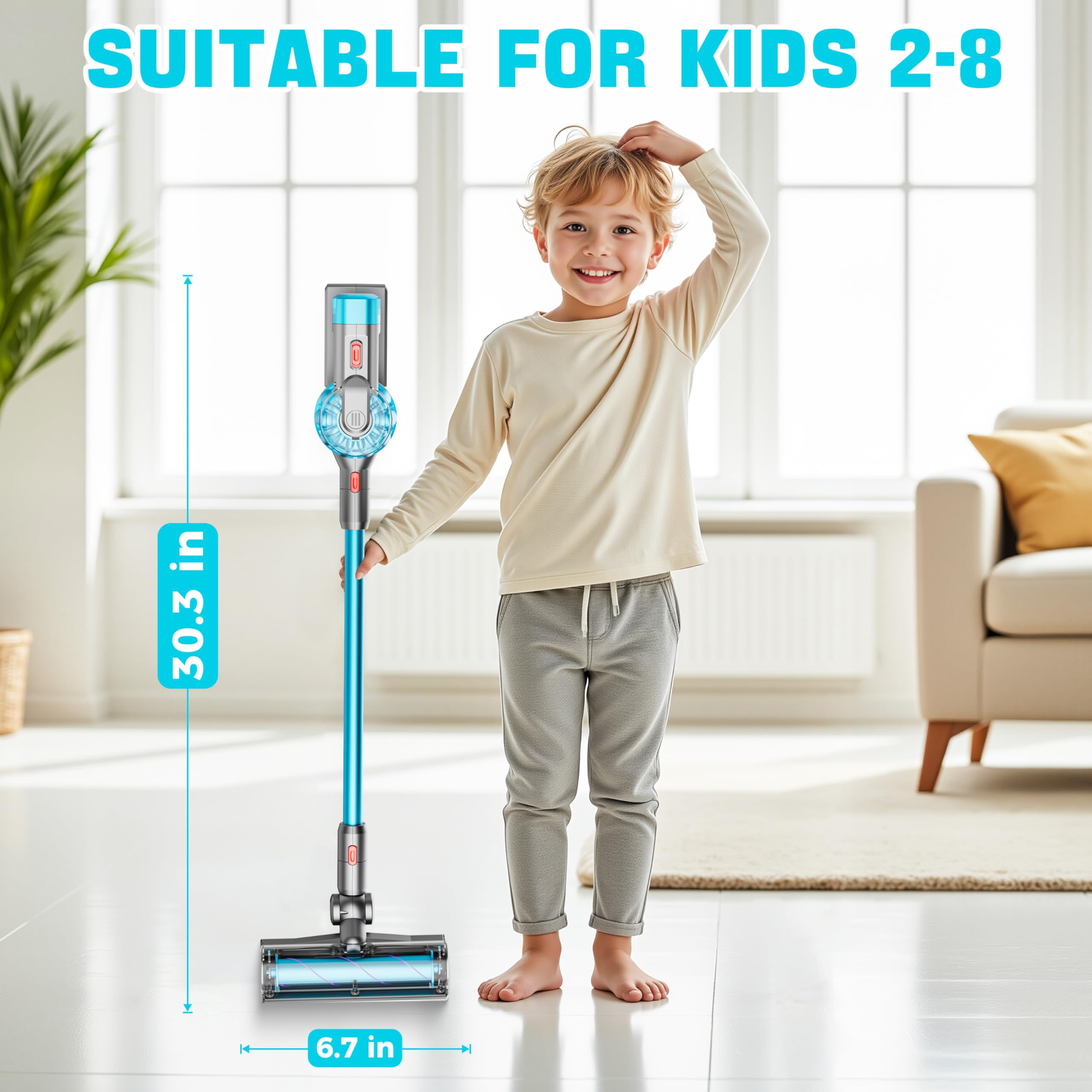 BLAXTEM extension tube enables height-adjusted cleaning during imaginative tasks.