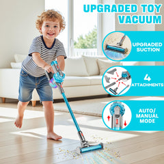 BLAXTEM roller attachment demonstrates spot cleaning on carpet during play.