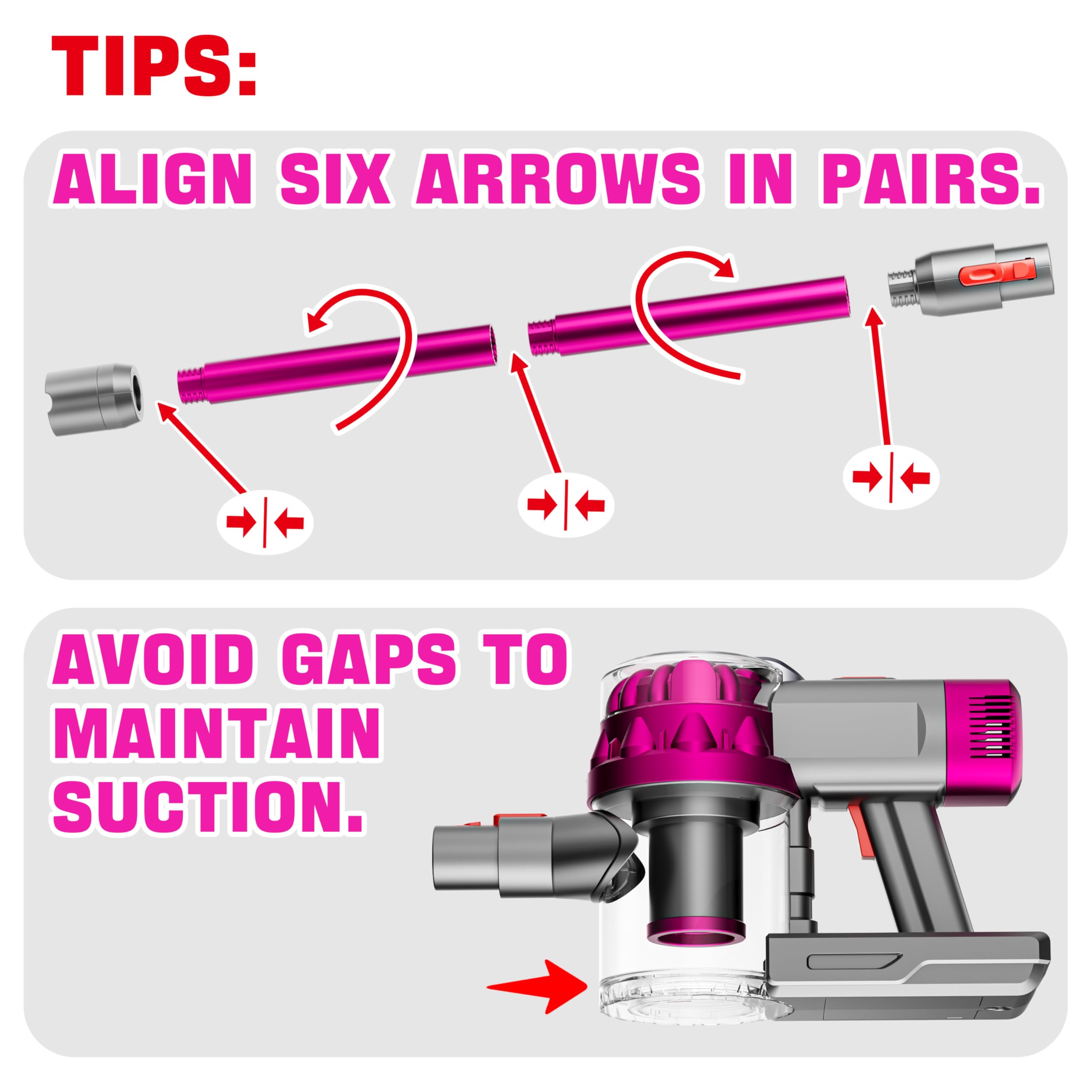 BLAXTEM rose-red toy vacuum designed for safe, durable family fun.