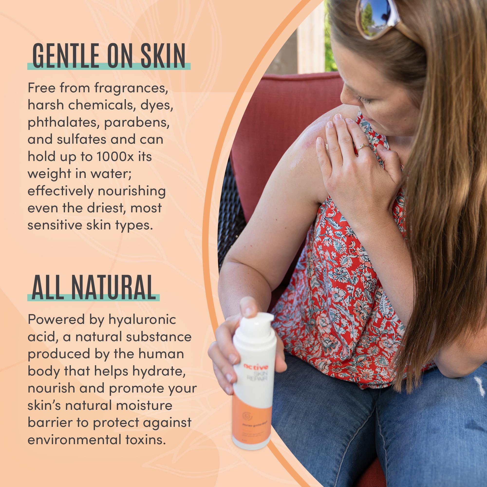 BLDG ACTIVE 5 fl oz bottle provides longer-lasting moisture for body and face.
