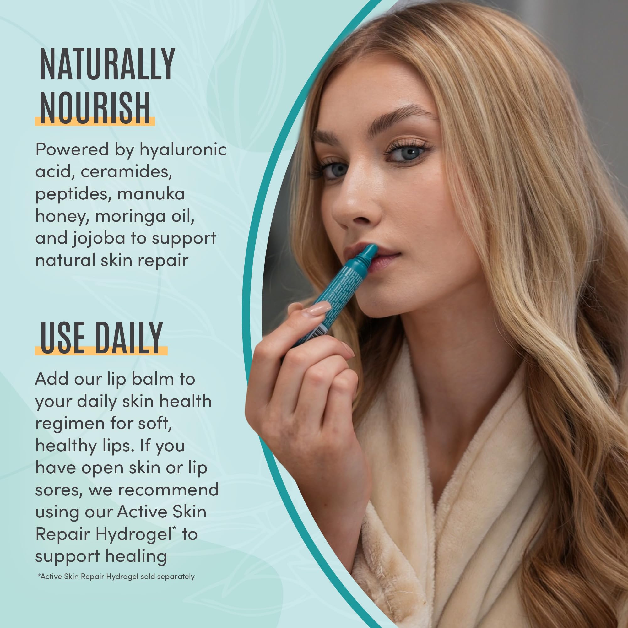 BLDG ACTIVE lip care as part of daily skincare routine