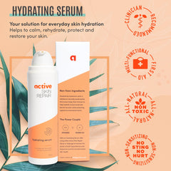 BLDG ACTIVE serum texture close-up shows light, fast-absorbing hydration.