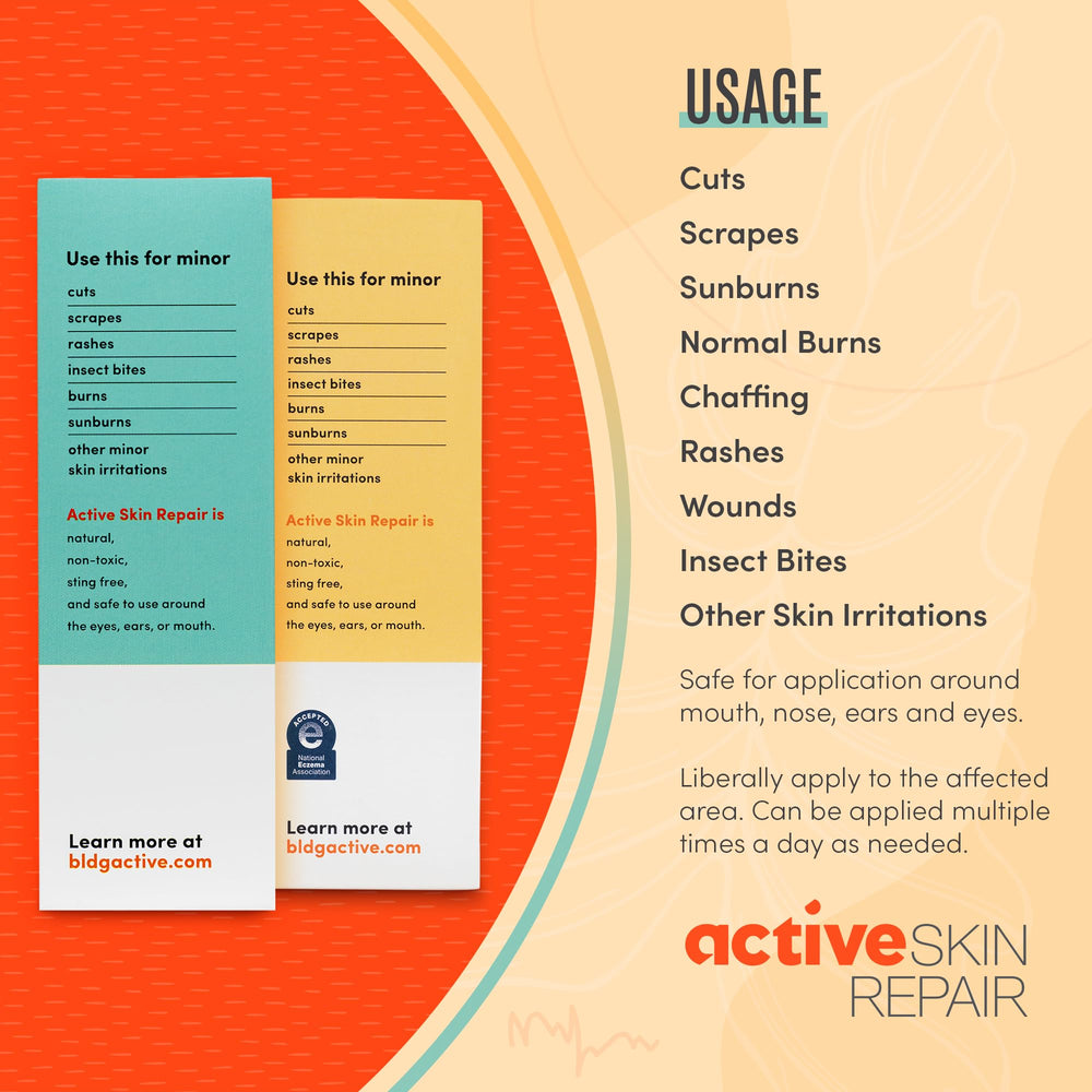 BLDG ACTIVE Active Skin Repair application usage demonstrates simple at home care