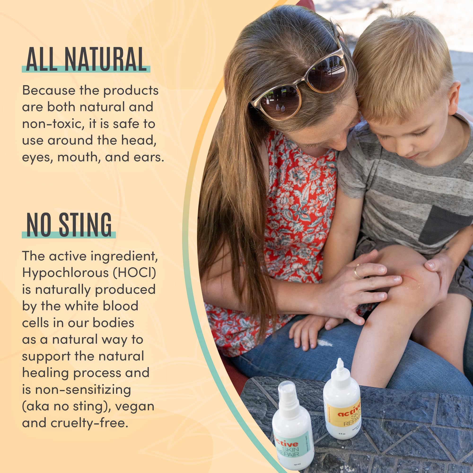 BLDG ACTIVE Active Skin Repair label details emphasize no steroids or harsh chemicals