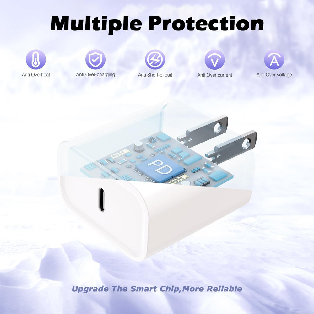 Blduzn 2-pack charger blocks and cables for home setup