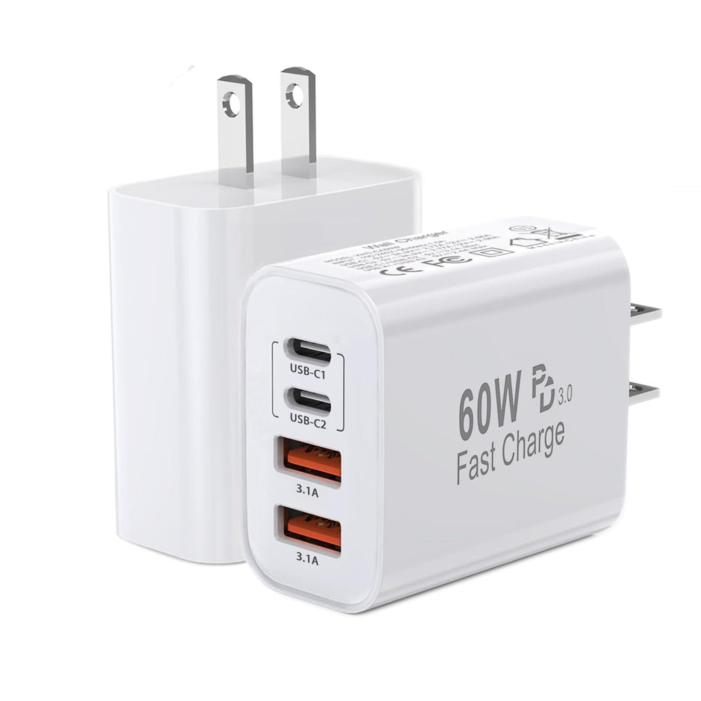Blechmeki 60W 4-in-1 charger block front view showing compact hub