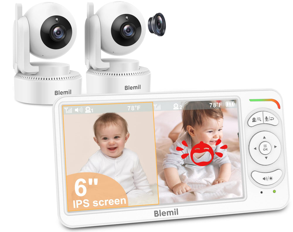 Blemil baby monitor with six-inch IPS screen for clear daytime viewing