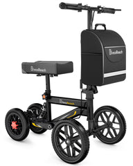BlessReach Deluxe Medical Scooter front view with double handbrakes for precise control.