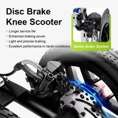 BlessReach Deluxe Medical Scooter padded knee brace for comfortable support.