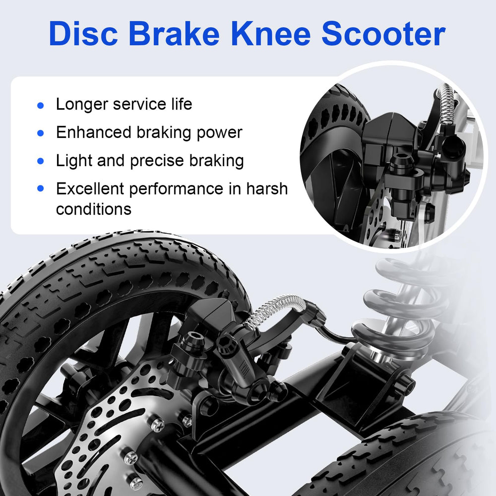 BlessReach foldable knee walker for easy transport and compact storage