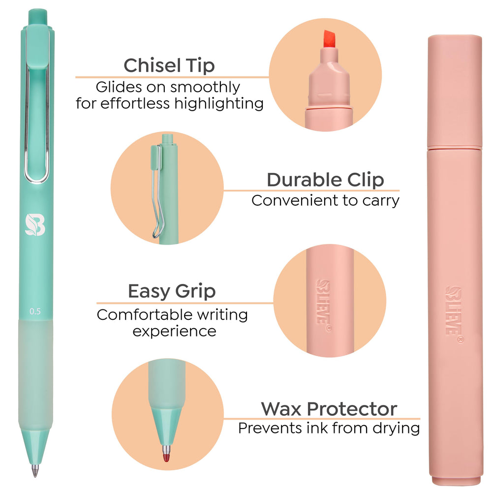 BLIEVE daily-use set ideal for Bible study notes and planning.