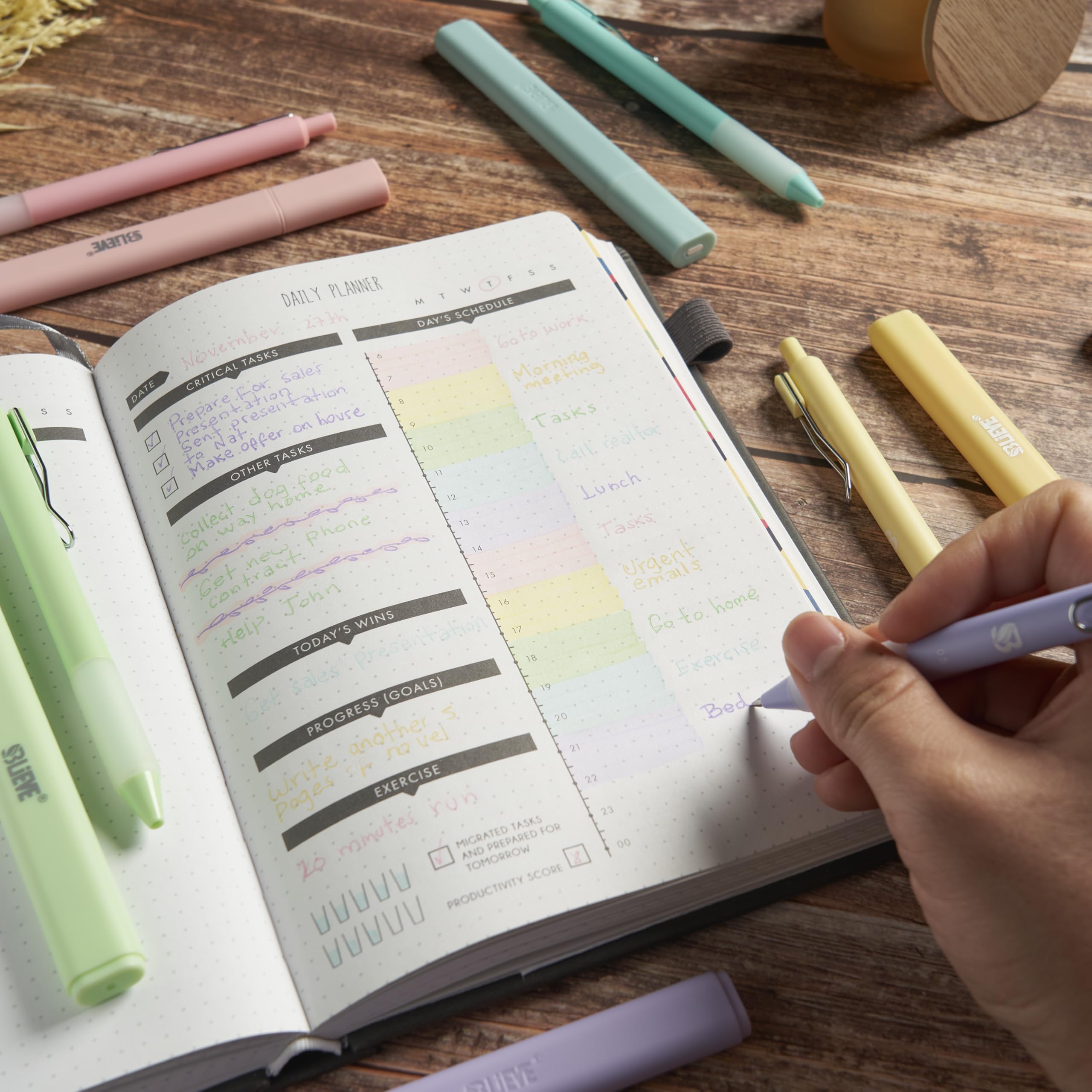 BLIEVE gel pens with rubber grip reduce hand fatigue during long sessions.