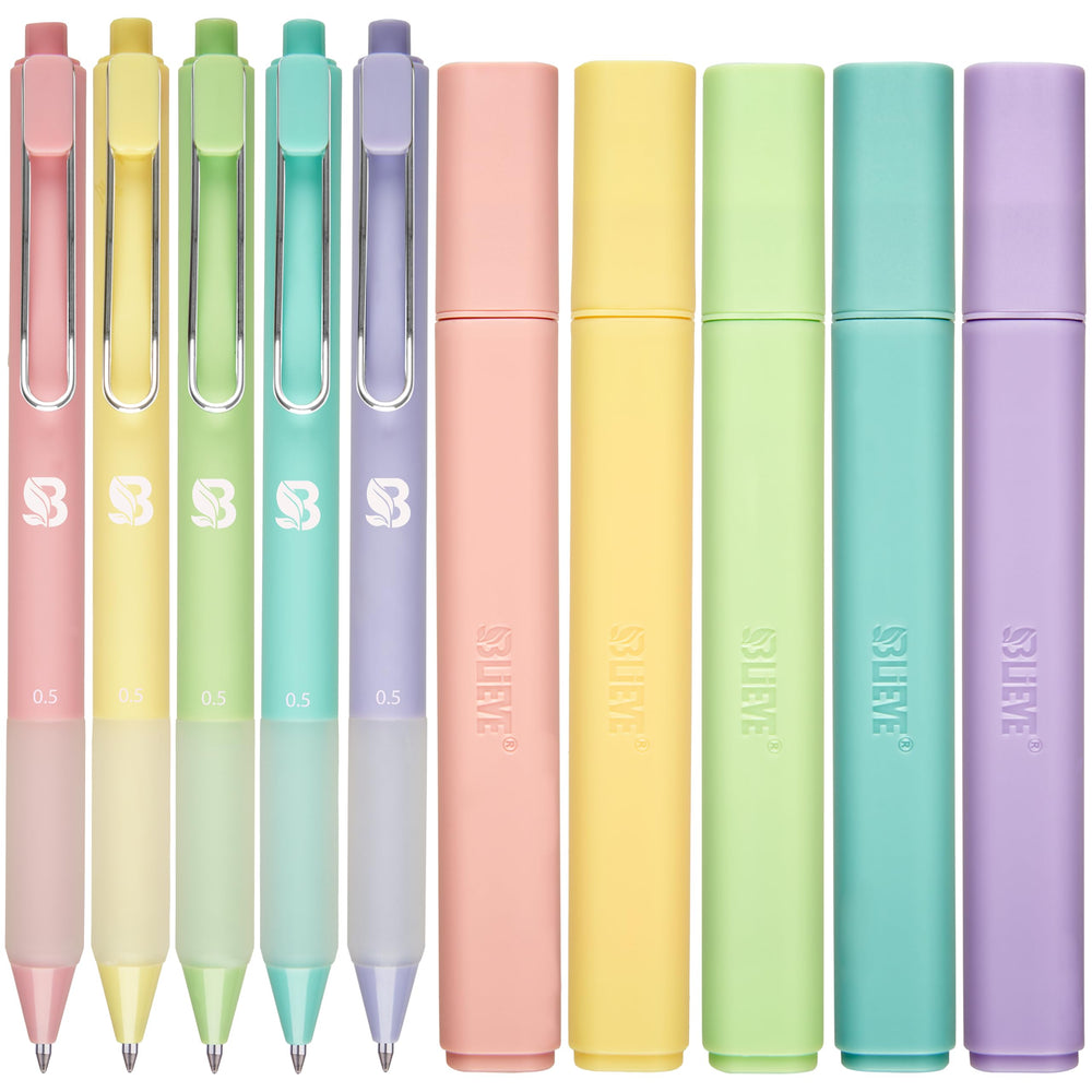 BLIEVE candy highlighters packaging shows coordinated colors for organized notes.