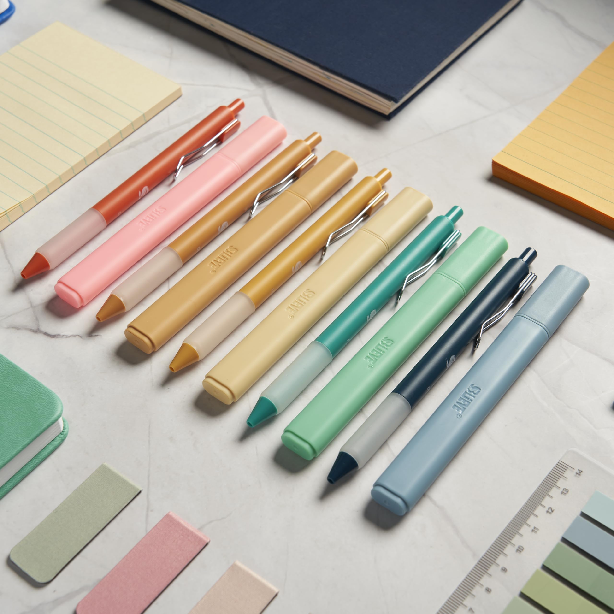 BLIEVE comfortable rubber grip pens reduce hand fatigue.